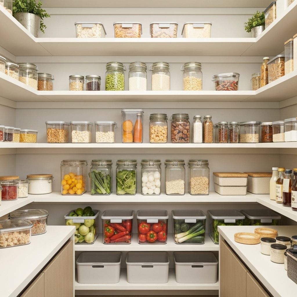 Ordentlich organisierte Küchenschränke