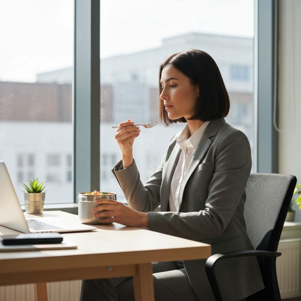 Работна пауза с здравословна храна